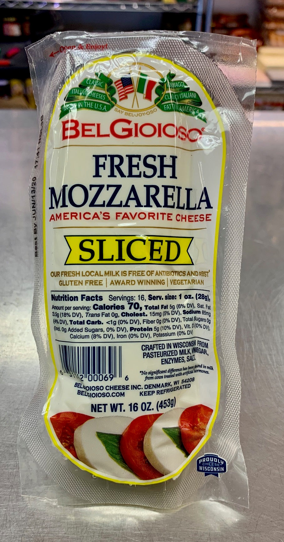 Sliced fresh Mozzarella - Belgioiso – Capone Foods