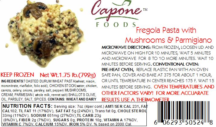 Fregola with Mushrooms * STORE PICK UP OR LOCAL HOME DELIVERY ONLY