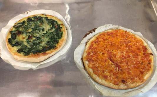 Try our new handmade crispy Pizzas!
