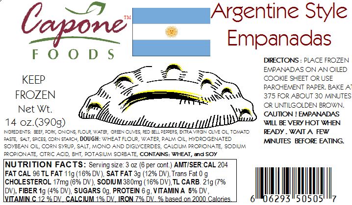 Argentine Meat Empanadas * STORE PICK UP ONLY