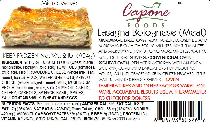 Lasagna - Bolognese Style * STORE PICK UP ONLY