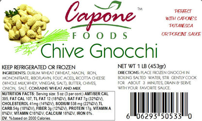 Gnocchi - Chive * STORE PICK UP ONLY