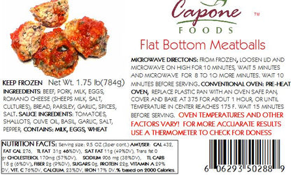 Flat Bottom Meatballs * STORE PICK UP ONLY