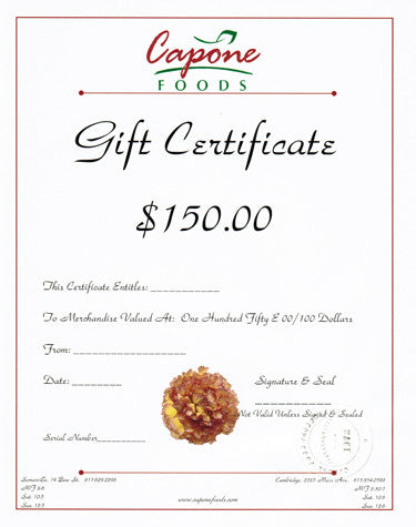 Gift Certificate ($150)