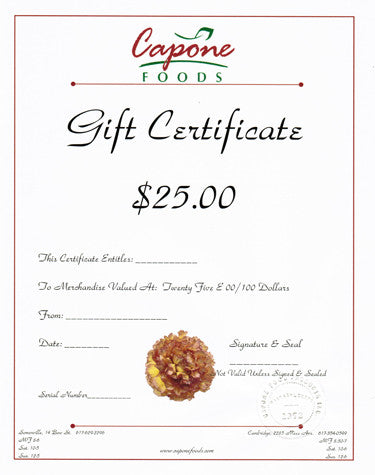 Gift Certificate ($25)