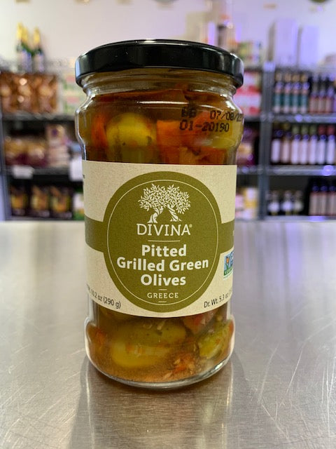 Pitted Grilled Green Olives - Davina