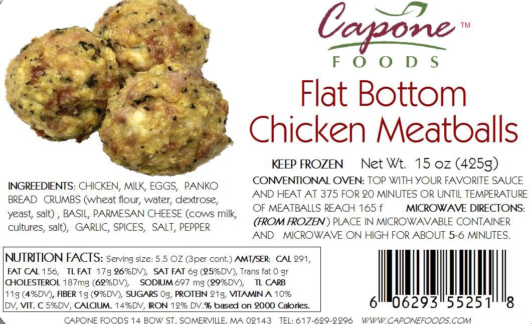 Flat Bottom Chicken Meatballs- Plain * STORE PICK UP ONLY