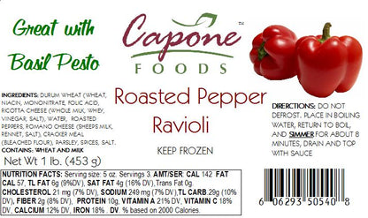 Ravioli - Roasted Pepper * STORE PICK UP ONLY