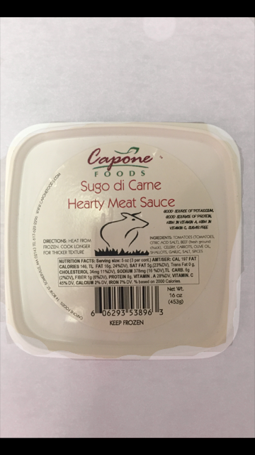 Sugo di Carne Hearty Meat Sauce * STORE PICK UP ONLY – Capone Foods